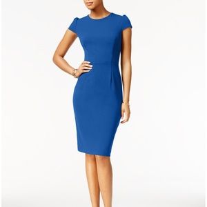 Betsey Johnson Puff-Sleeve Scuba Dress (Size 6)